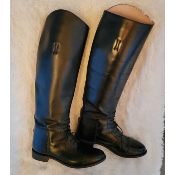 EFFINGHAM Bond Co. 200M Black Leather Equestrian Riding Boots Size 8.5 WC - Picture 4 of 13